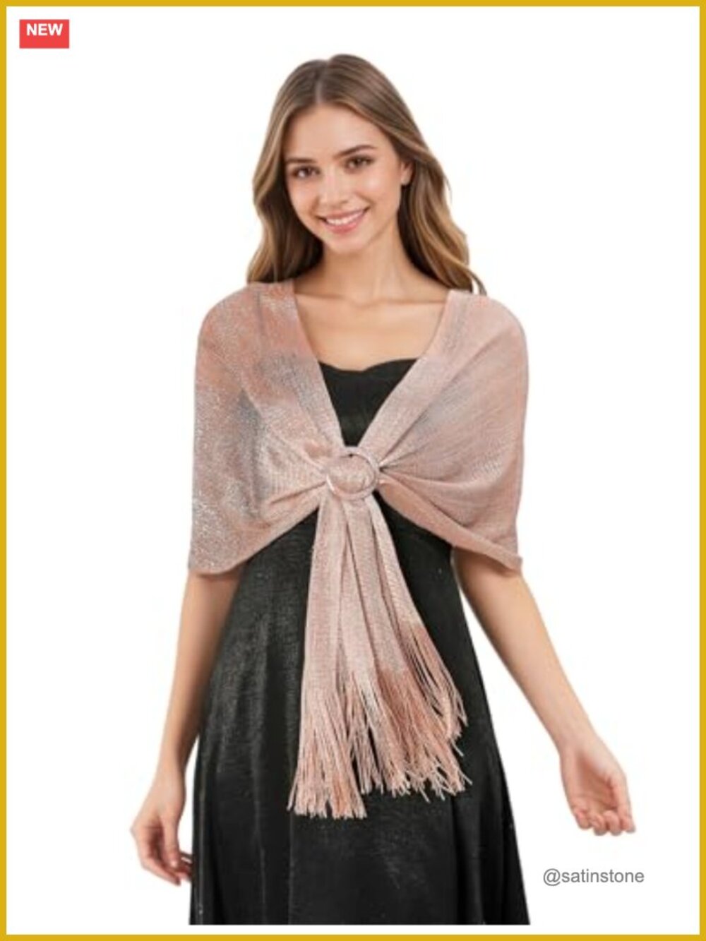 Sparkling Sequined Shawl Wrap for Women Evening Party Wedding Bridal Accessory